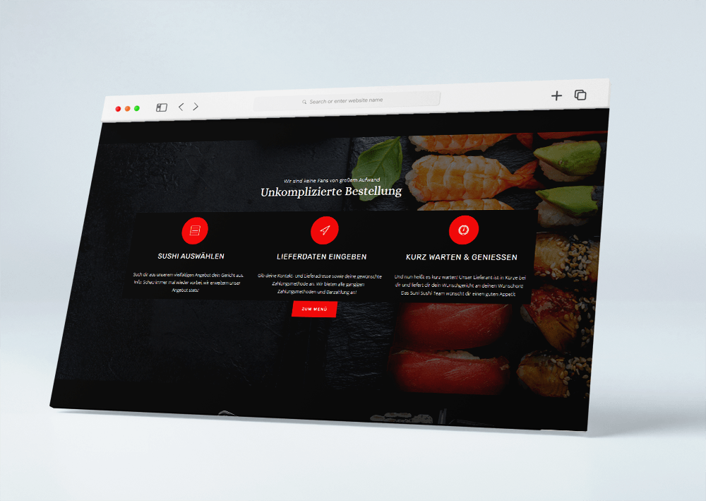 Webseite für Gastronomie