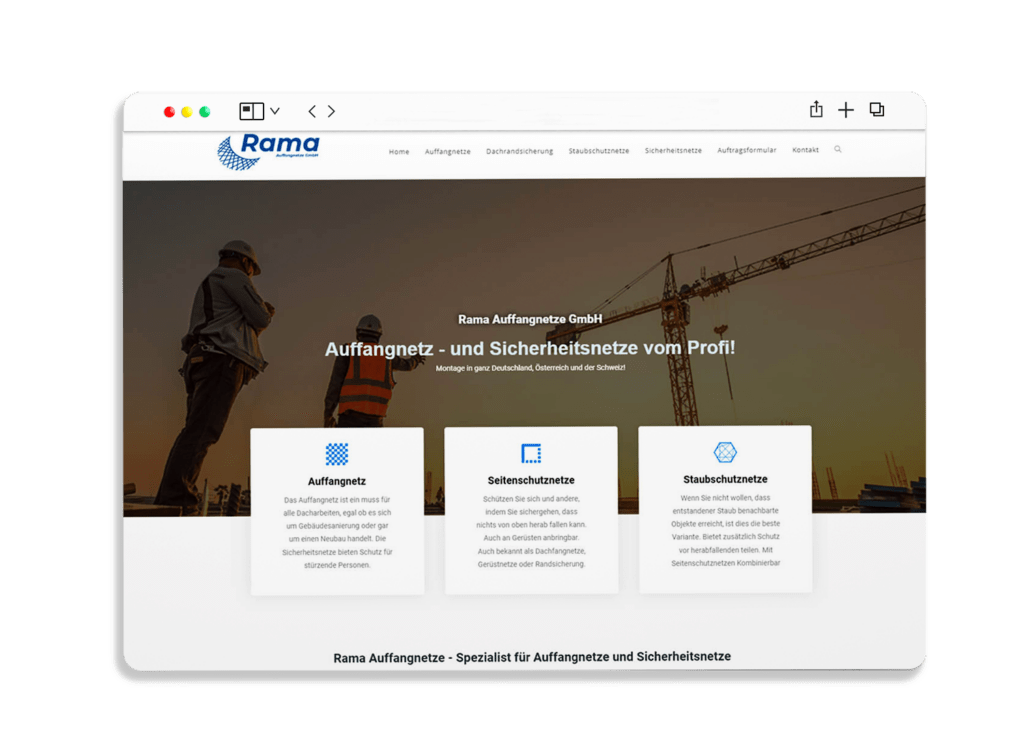 Webseiten für Bauunternehmen