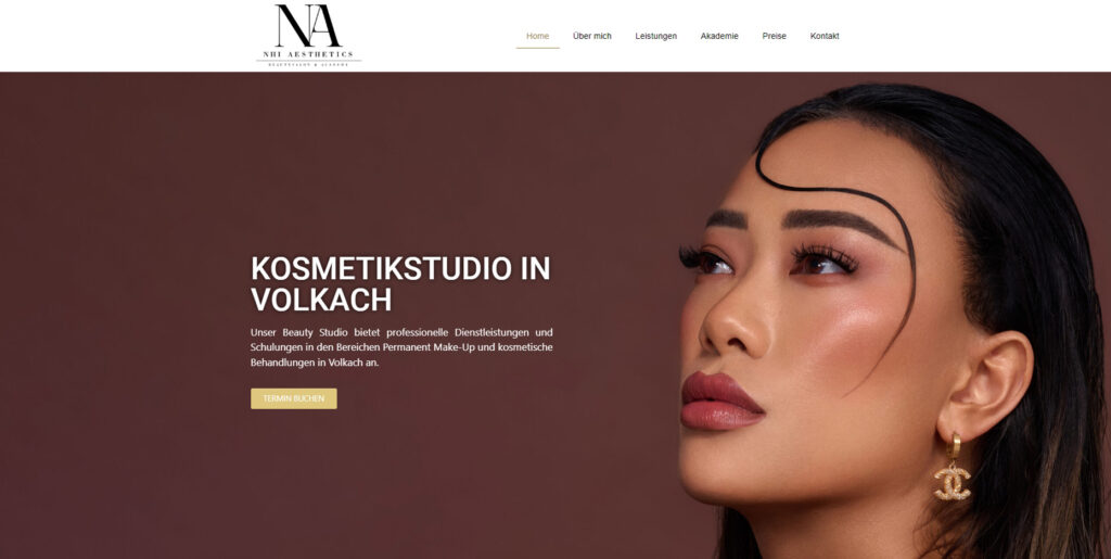 Kosmetikstudio Website erstellen lassen