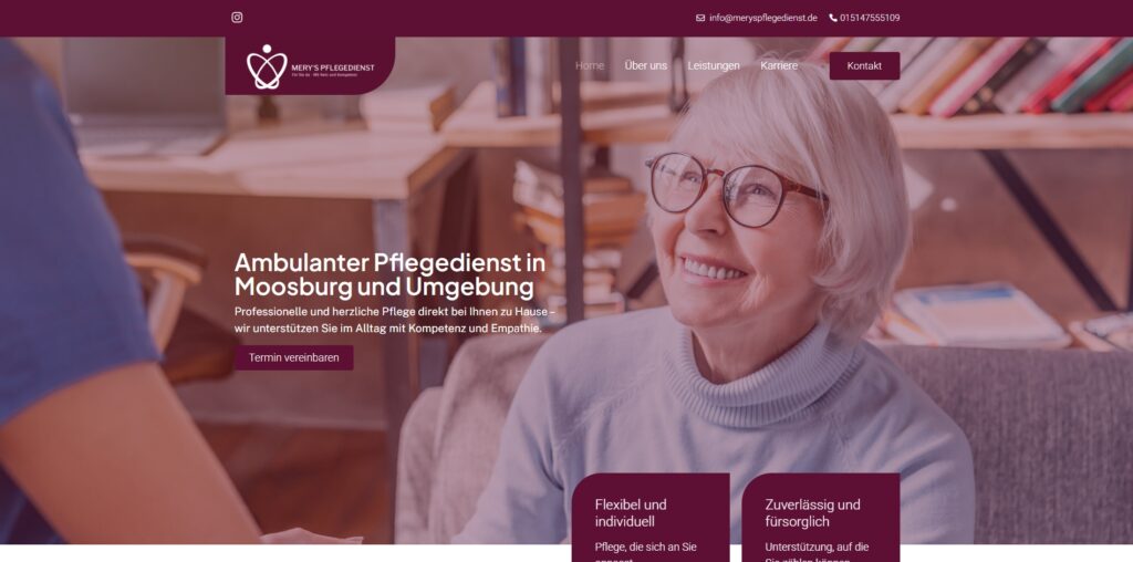 Pflegedienst Website Pflegeheim Website Altenheim Website