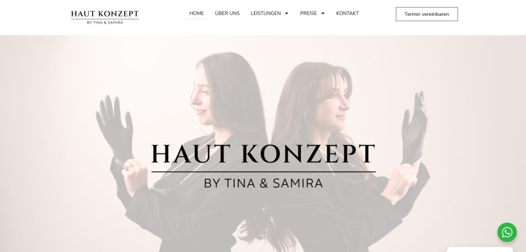 Bild zeigt Webdesign für ein Kosmetikstudio