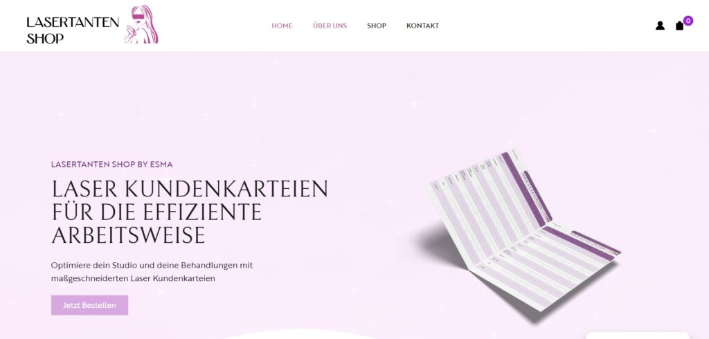 Bild zeigt Webdesign für einen Online Shop