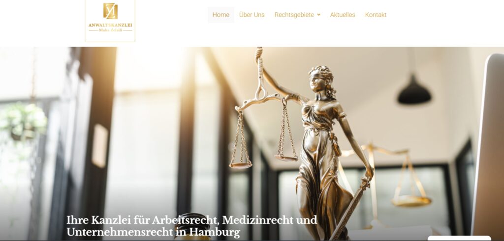 Bild zeigt Webdesign für Anwaltskanzleien
