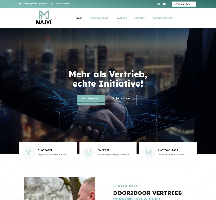 Door2Door Website Webdesign Webseite erstellen Vertrieb Webseite erstellen Direktvertrieb Kundengewinnung Agenturwebseite