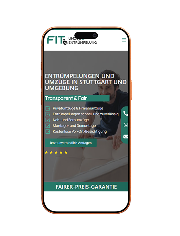 Website für Umzugsunternehmen Umzugsfirma