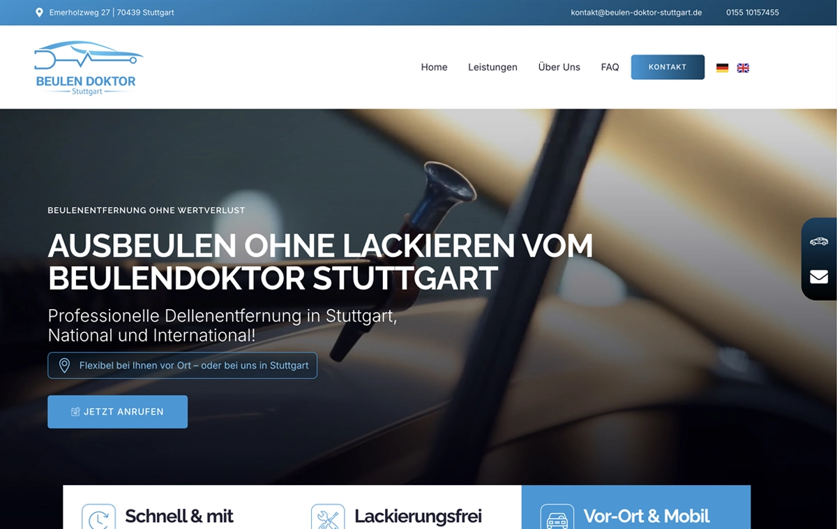 Hagelschaden Reparatur in Stuttgart