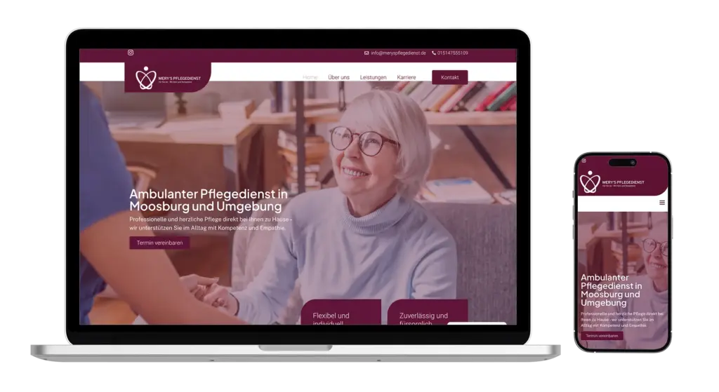 Webdesign für Pflegedienst_